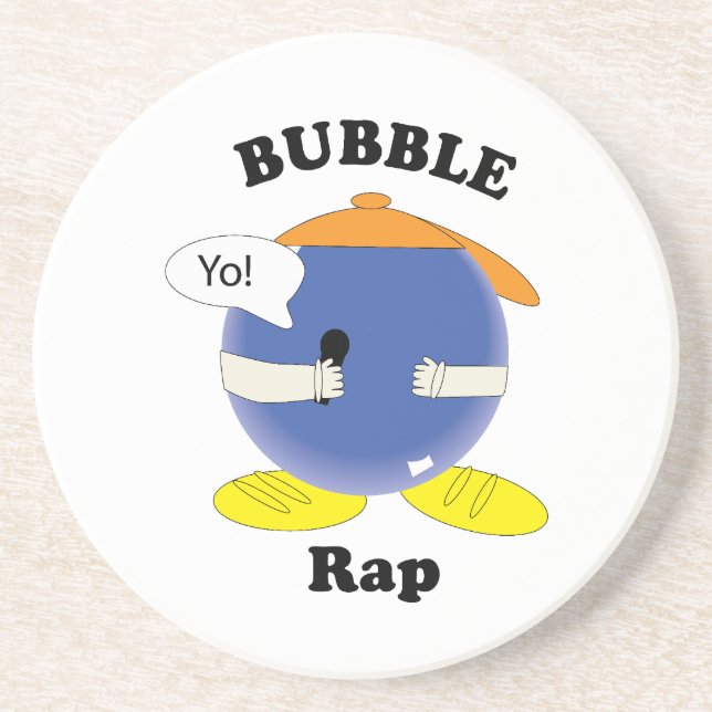 Bubbel Rap Roligt Puns Karaktär Tecknad Design Underlägg (Framsidan)