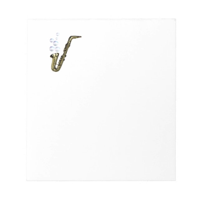 Bubbel Saxofon Anteckningsblock (Framsida)