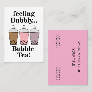 Bubbel Tea Dryck Café Visitkort