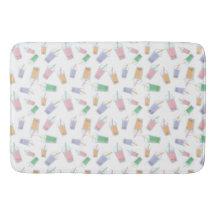Bubbel Tea Söt Boba Mönster Pastell Kawaii