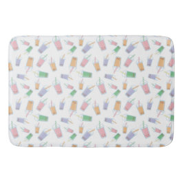 Bubbel Tea Söt Boba Mönster Pastell Kawaii Badrumsmatta