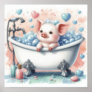 Bubbelbad Babe Poster