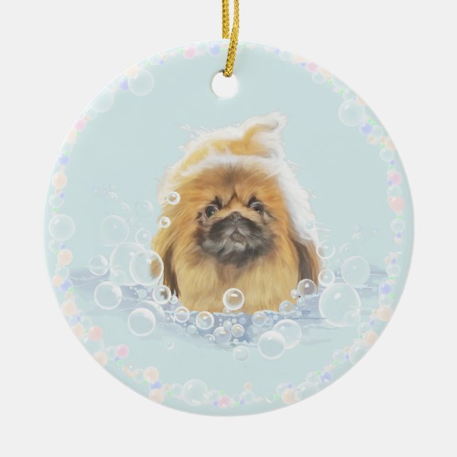 Bubbelbad Julgransprydnad Keramik (Framsidan)
