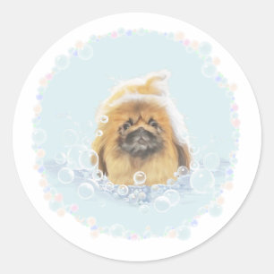 Bubbelbad Runt Klistermärke