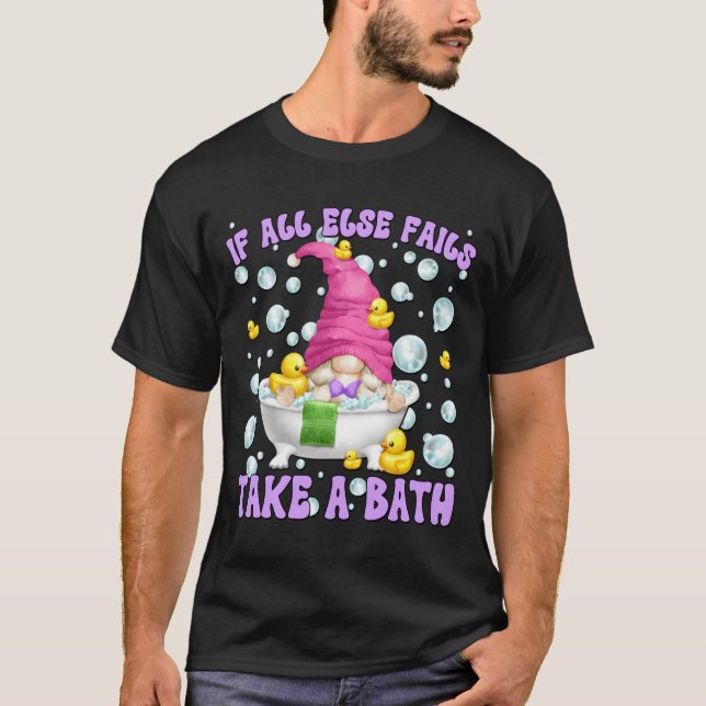 Bubbelbadgnom Med Massor Av Bubblor Mamma Säger T Shirt (Framsida)