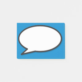 Bubbelblått Roligt Tecknad Bok Tal Post-it Block