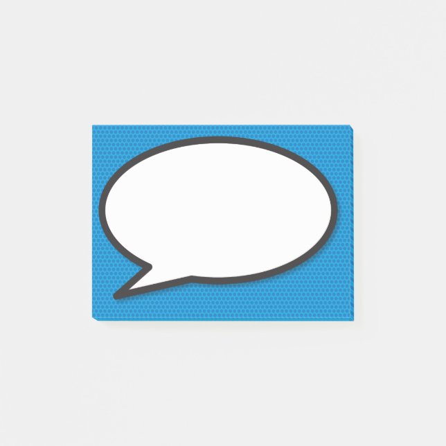 Bubbelblått Roligt Tecknad Bok Tal Post-it Block (Framsida)