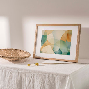 Bubbelfärgad Abstrakt - färggrafik Poster