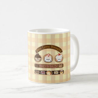 Bubbelgodis och kärlek-vänner kaffemugg
