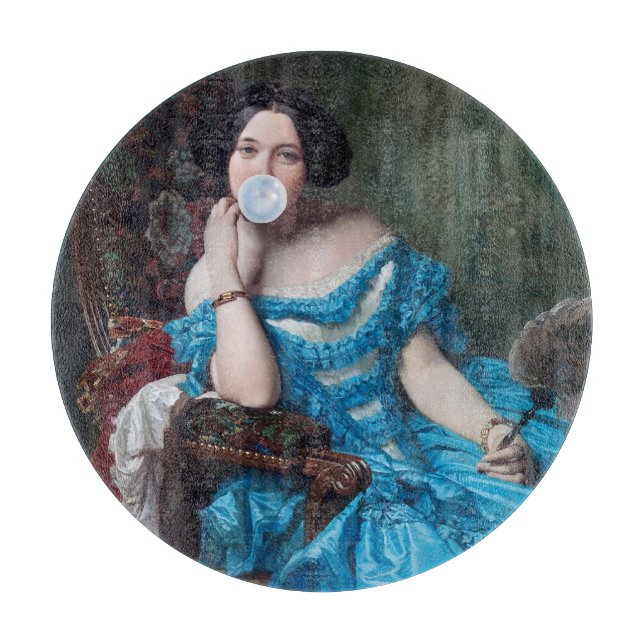 Bubbelgum Diva i blå satin (Framsidan)