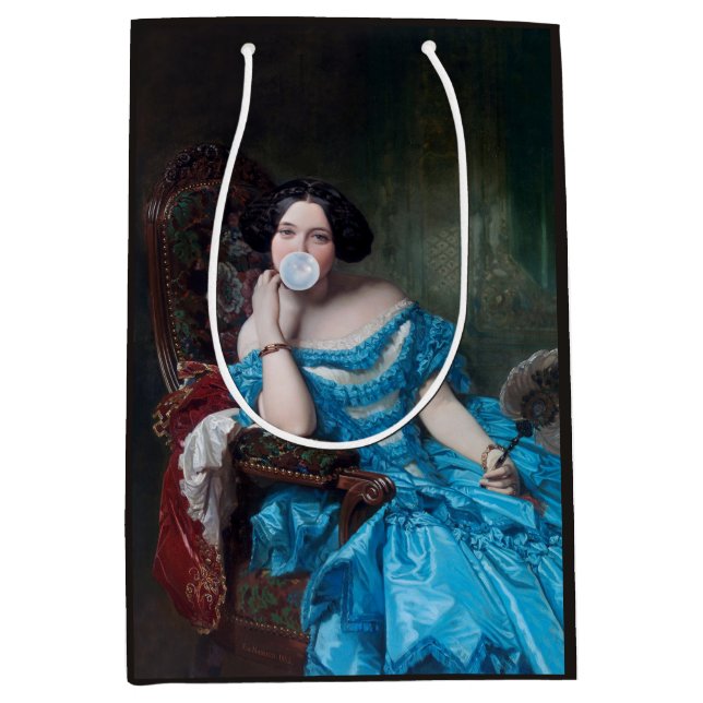 Bubbelgum Diva i blå satin (Framsidan)