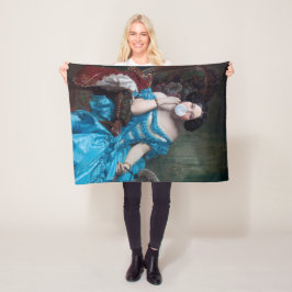 Bubbelgum Diva i blå satin Fleecefilt