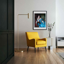 Bubbelgum Diva i blå satin Fototryck