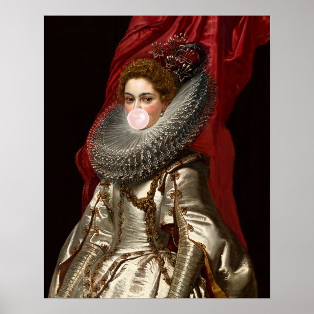 Bubbelgum Diva i Nacke Ruff Poster (Framsidan)