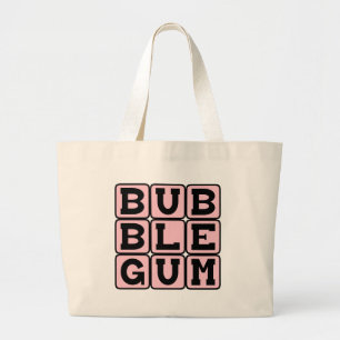 Bubbelgum, färg och godis jumbo tygkasse