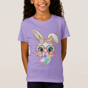 Bubbelgum för påskhare-popup-konst t shirt