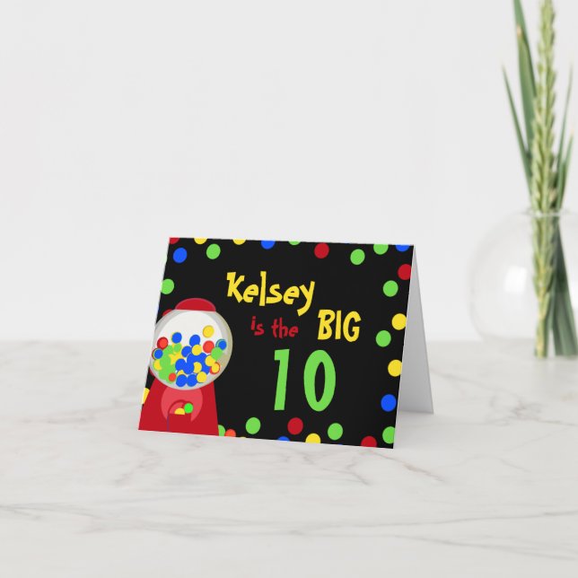 Bubbelgum Party Inbjudan (Framsida)