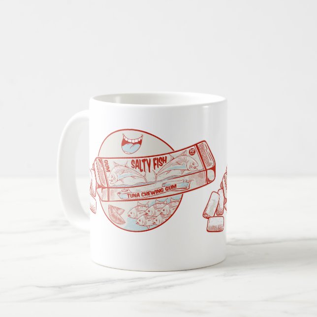 Bubbelgum, rolig fisksmak kaffemugg (Framsida vänster)