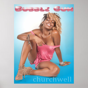 Bubbelgumaffisch Poster
