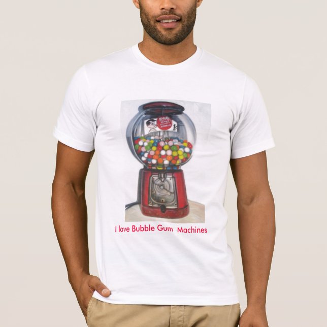 Bubbelgummaskinkonst Tee Shirt (Framsida)