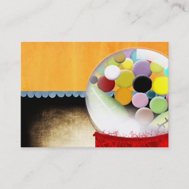 Bubbelgummi, Affärskort Visitkort (Framsida)