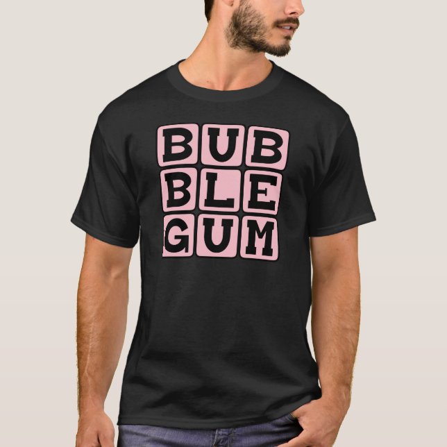 Bubbelgummi, färg och godis t shirt (Framsida)