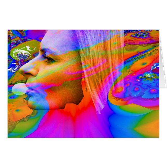 Bubbelgummi Hälsningskort (Framsidan Horizontal)