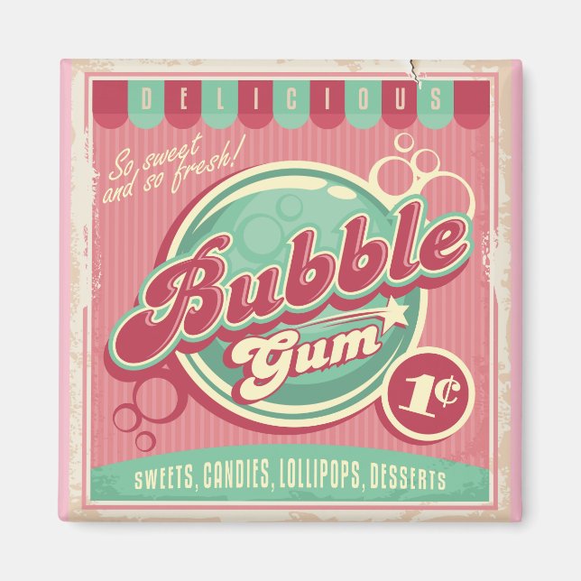 Bubbelgummi Magnet (Framsidan)