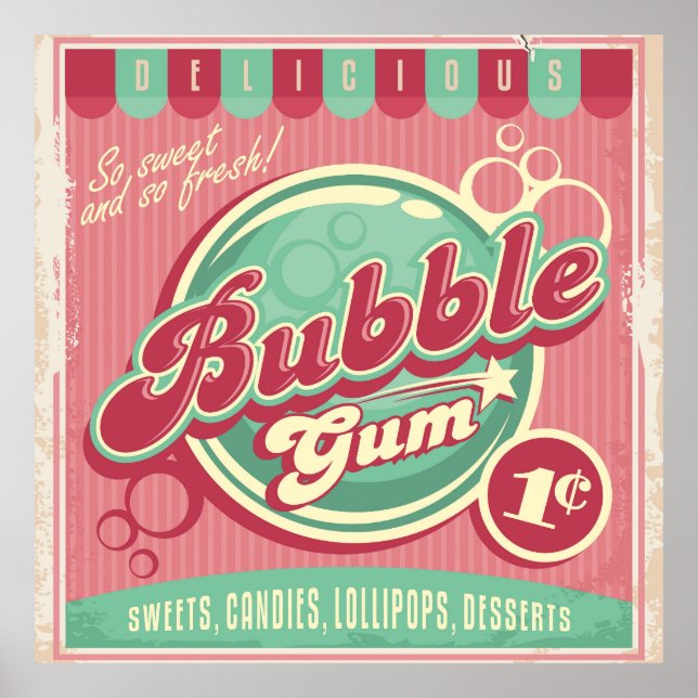 Bubbelgummi Poster (Framsidan)