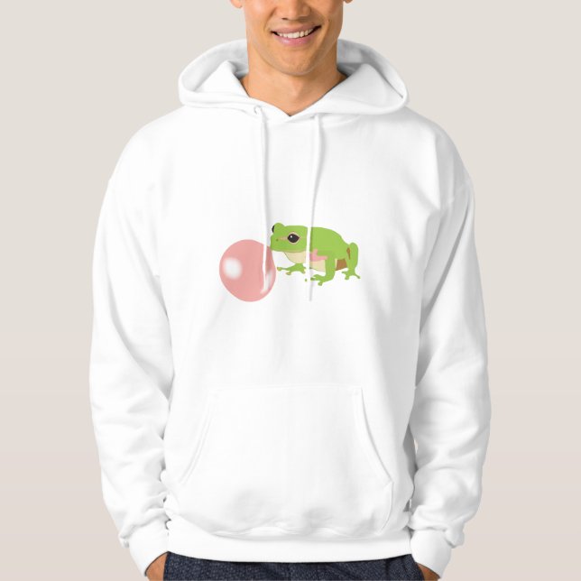 Bubbelgummigrodor som blåser bubblor hoodie (Framsida)