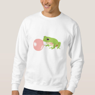 Bubbelgummigrodor som blåser bubblor lång ärmad tröja