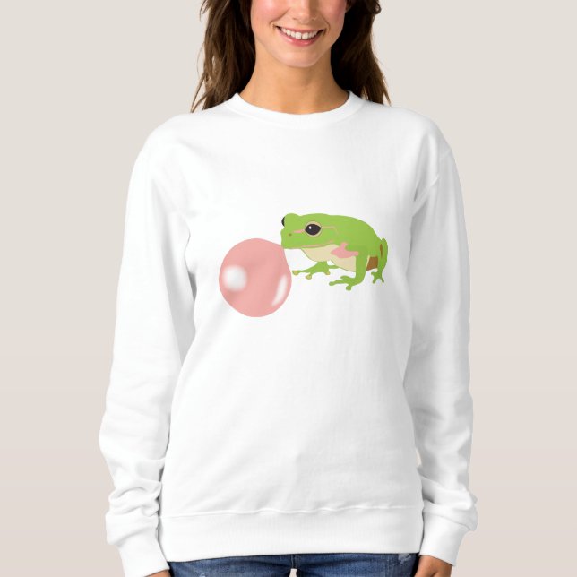 Bubbelgummigrodor som blåser bubblor t shirt (Framsida)