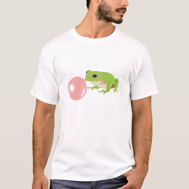 Bubbelgummigrodor som blåser bubblor t shirt (Framsida)