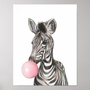 Bubbelgummisebratorng Barn Skogsbarn Poster