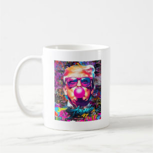 Bubbelgummisolglasögon av Rosa med graffiti Kaffemugg