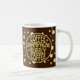 Bubbelkaffespikad champagne Spots Brown Gult Kaffemugg