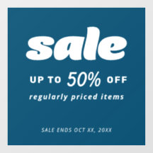 Bubbelklassisk retrobutik blå rea-skylt