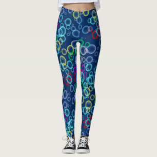 bubbelmönster 02.b DBlue BG Leggings