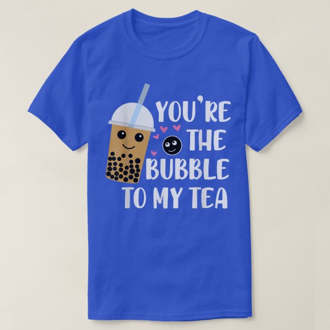 Bubbeln till mina tea-partnerskap Boba Tea T Shirt (Design framsida)