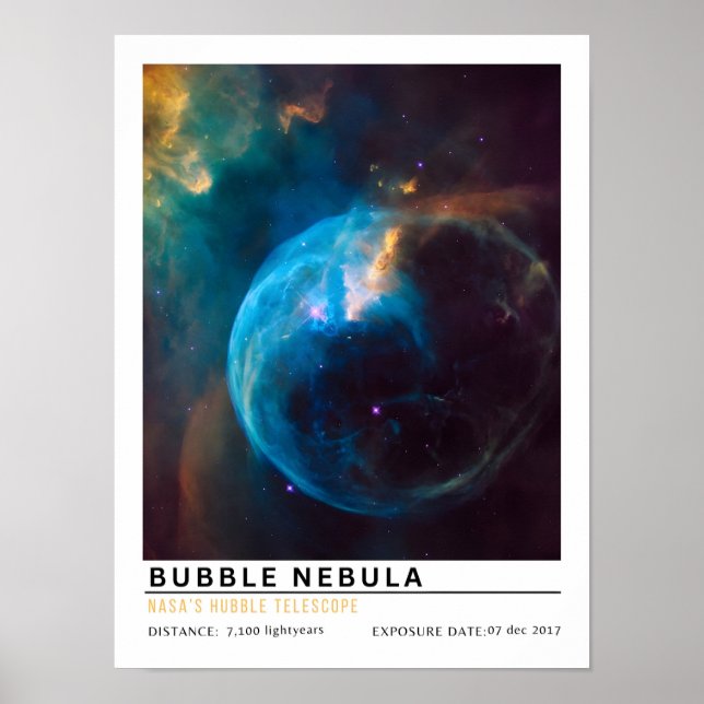 Bubbelnebulosan Rymdutbildning Poster (Framsidan)