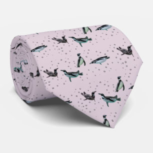 Bubbelpenguins Tie (Dusty Rosa) Slips
