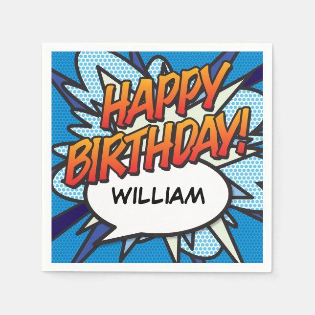 BubbelPersonligen grattis på födelsedagen Roligt T Pappersservett (Framsidan)