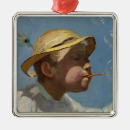 Bubbelpojken (av Paul Peel) Julgransprydnad Metall