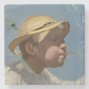 Bubbelpojken (av Paul Peel) Stenunderlägg