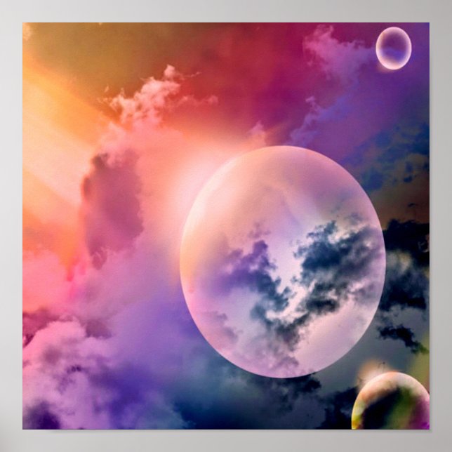 bubbelregnbåge poster (Framsidan)