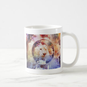 Bubbelrunge för vit tiger-Blommigt Kaffemugg