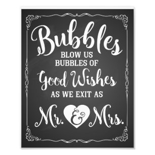 Bubbeltecknet bröllop poster bröllop