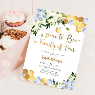Bubbeltema Baby Shower Inbjudan