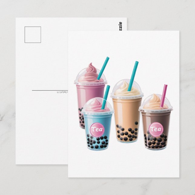 Bubbeltepaket, postkorsning vykort (Fram/baksida)