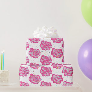 Bubbeltext grattis på födelsedagen presentpapper